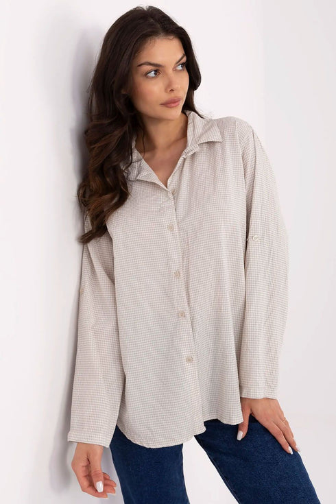 Chemise manche longue model 211444 Italy Moda